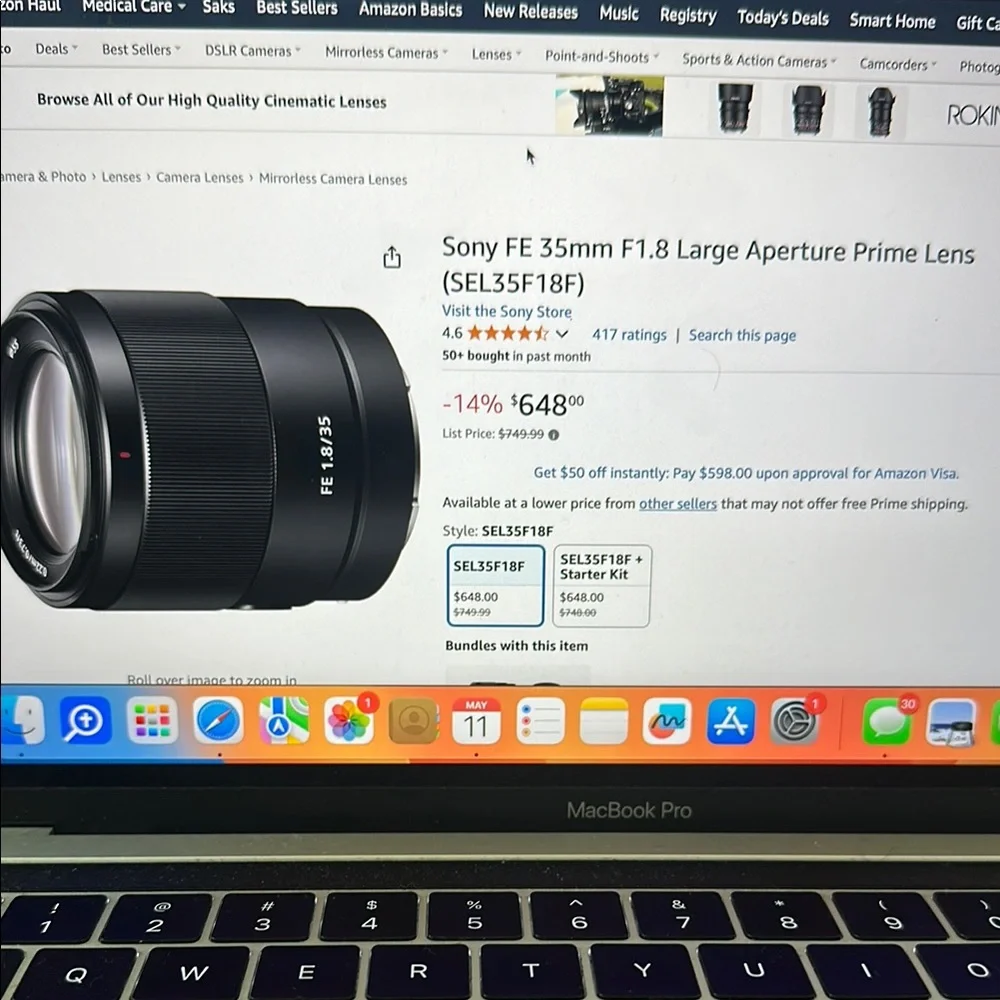 Sony FE 35mm f/1.8 Lens - Black